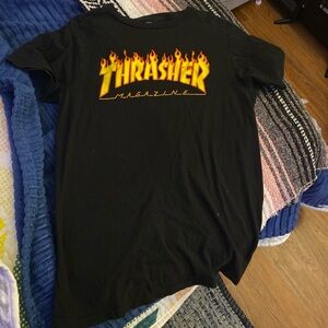 Thrasher Tee with Fiery Logo